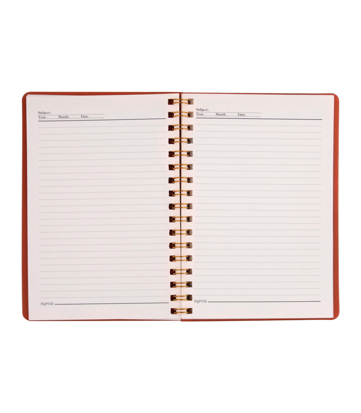 دفتر یادداشت با سیم طلایی