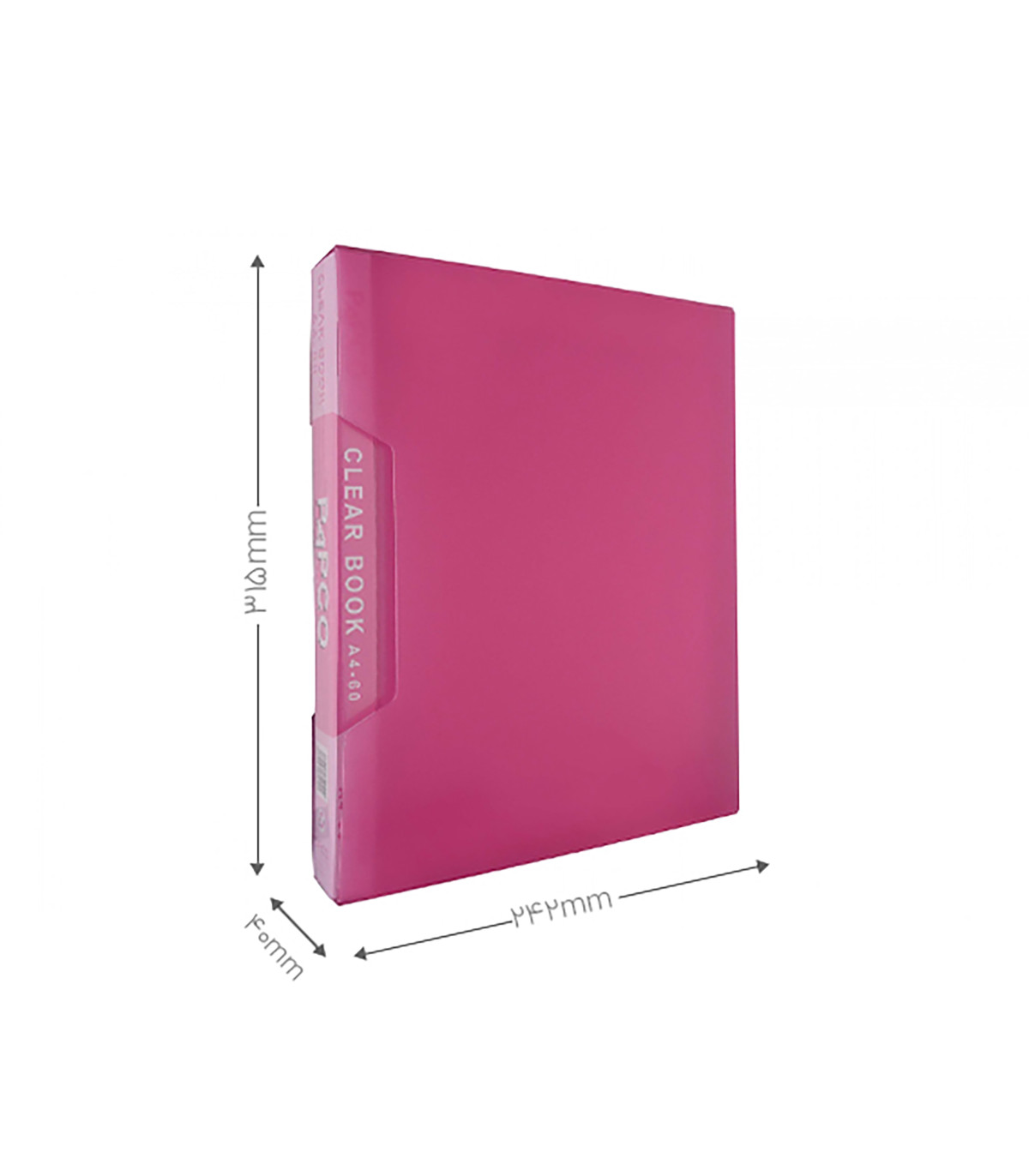 کلیر بوک 60 برگ قاب دار شفاف