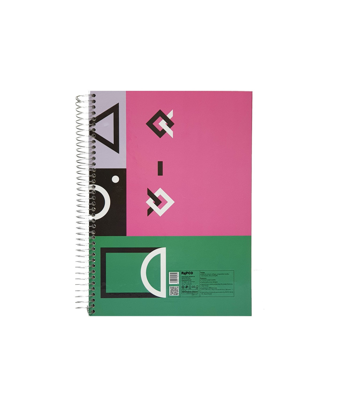 دفتر وزیری جلد سخت سیمی تک خط 100 برگ با کاغذ 80 گرمی