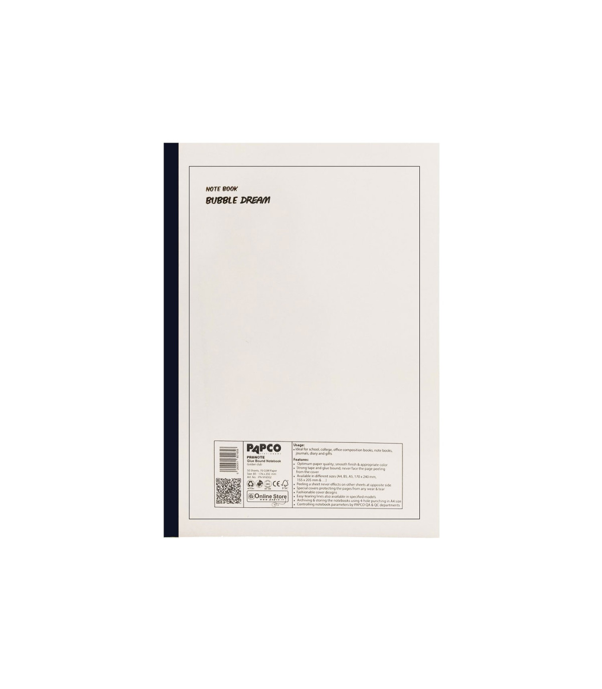 دفتر B5 پرونوت تک خط 80 برگ