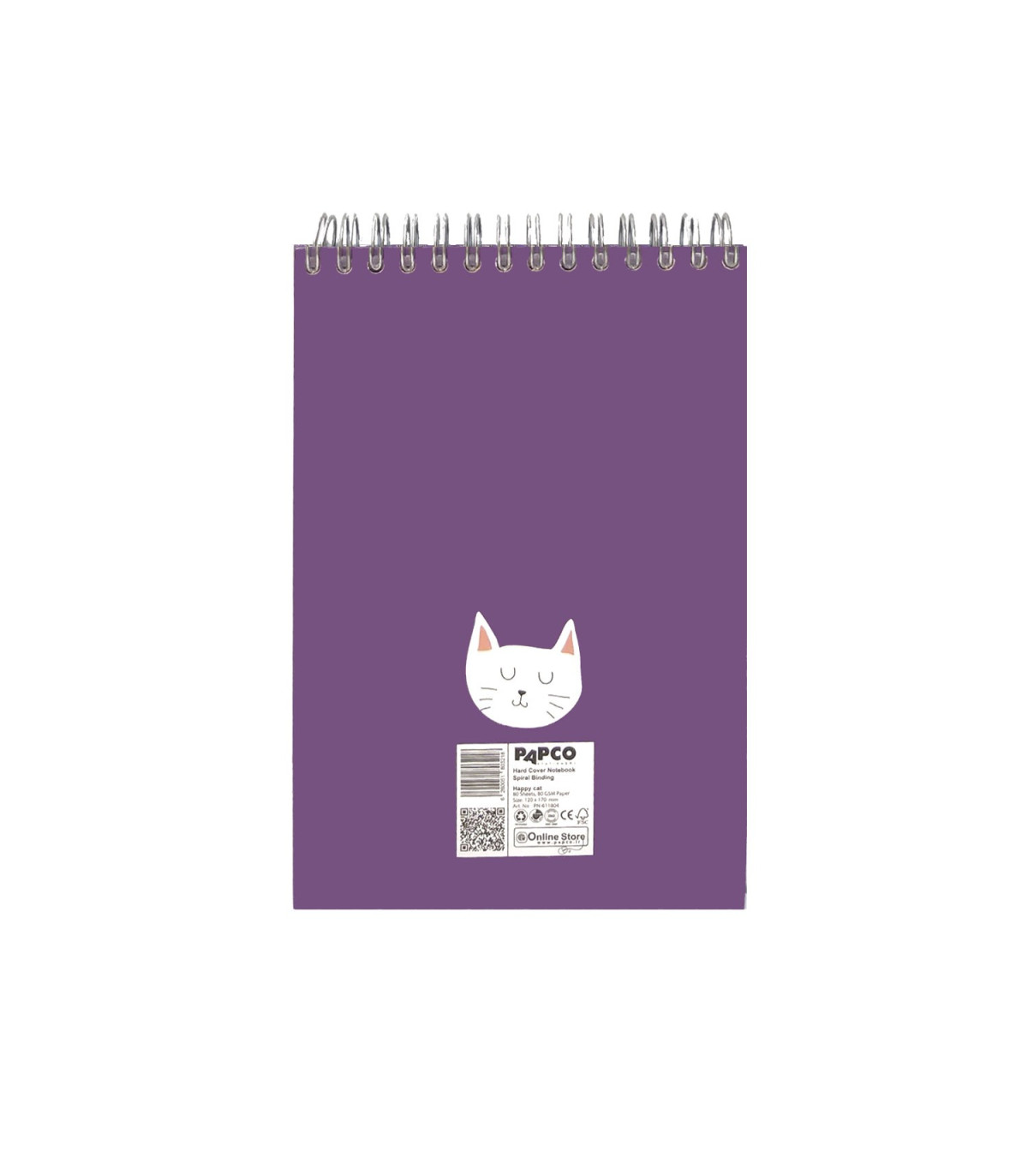 دفتر یادداشت جلد سخت سیمی 80 برگ فنر دوبل