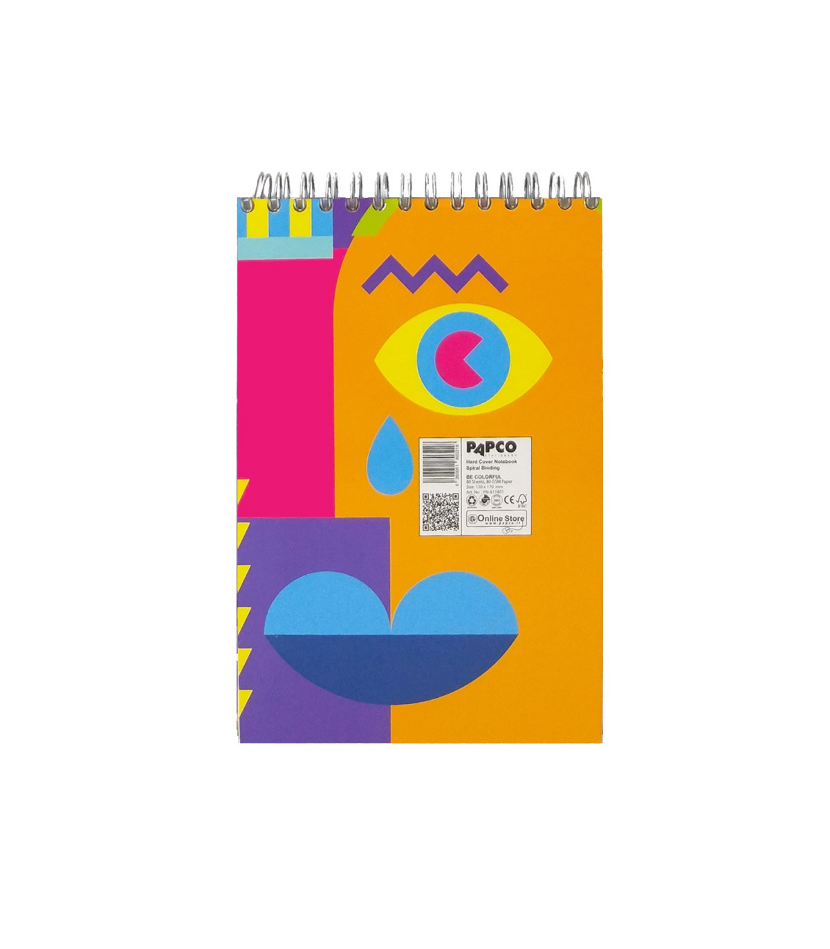 دفتر یادداشت جلد سخت سیمی 80 برگ فنر دوبل