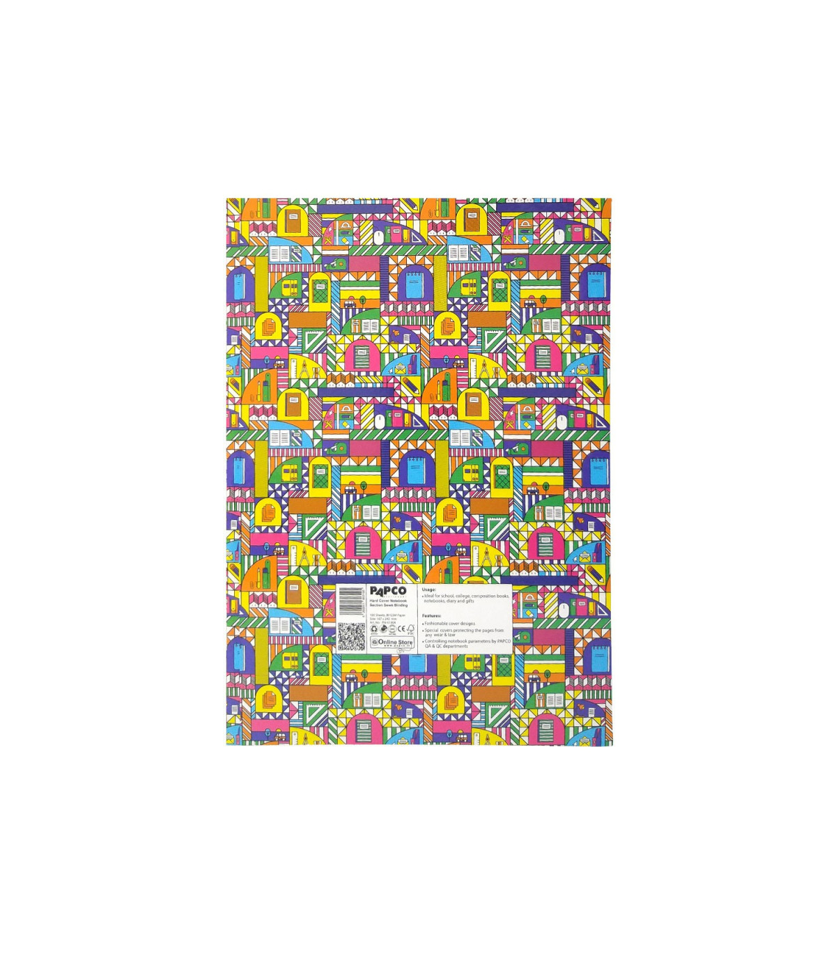 دفتر جلد سخت ته دوخت تک خط 100 برگ