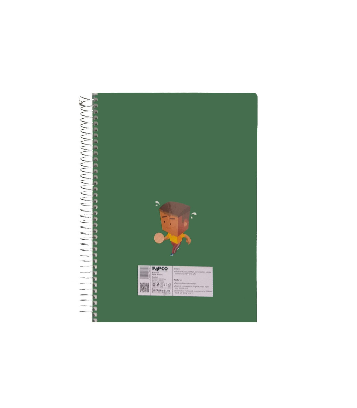 دفتر روکش پلاستیکی سیمی تک خط 60 برگ