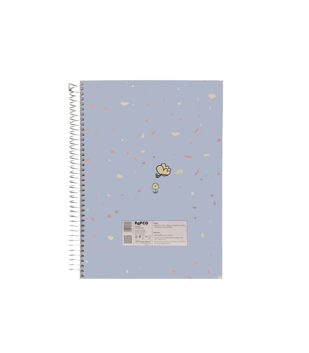 دفتر روکش پلاستیکی سیمی تک خط 60 برگ