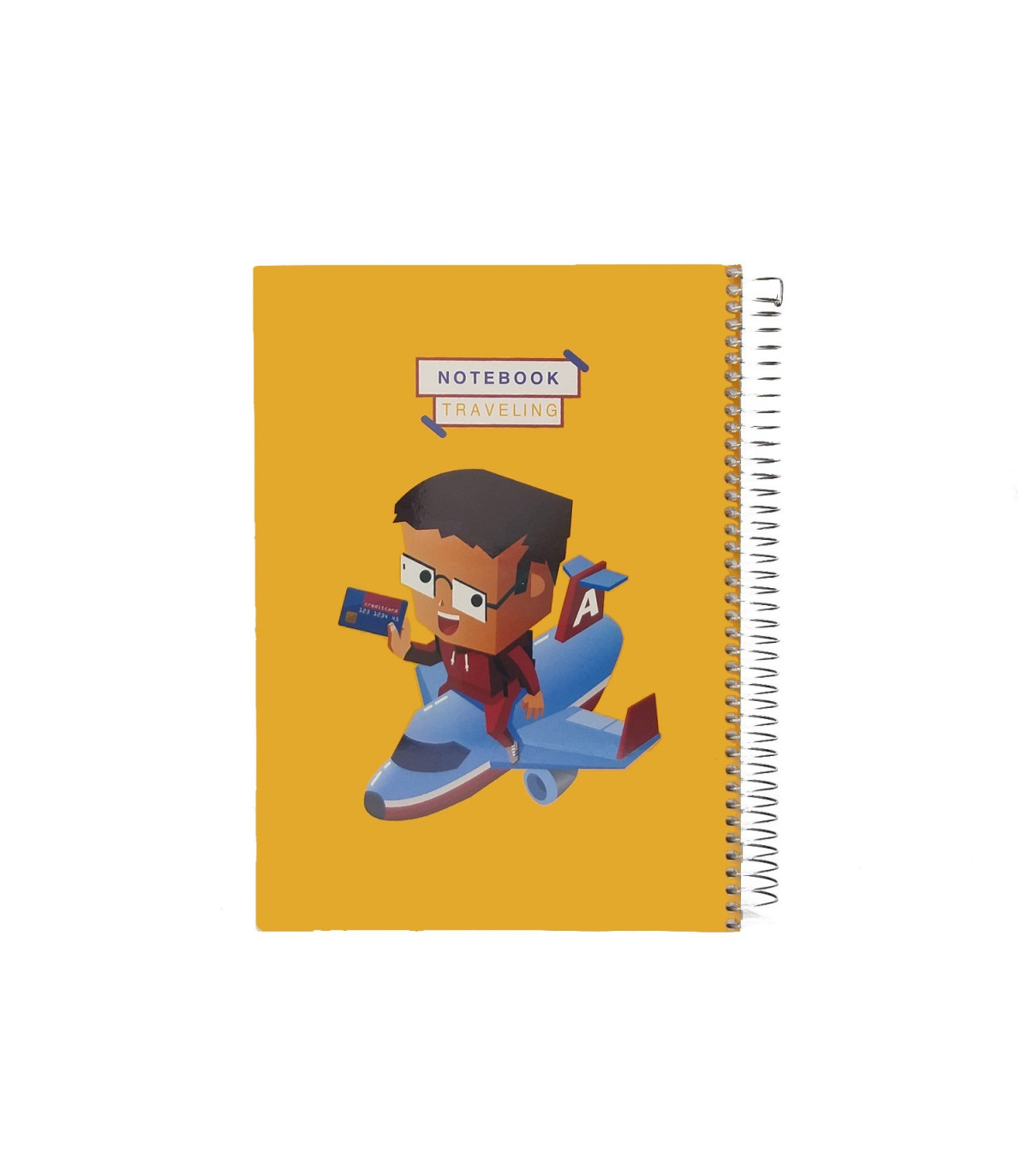 دفتر روکش پلاستیکی سیمی تک خط 60 برگ