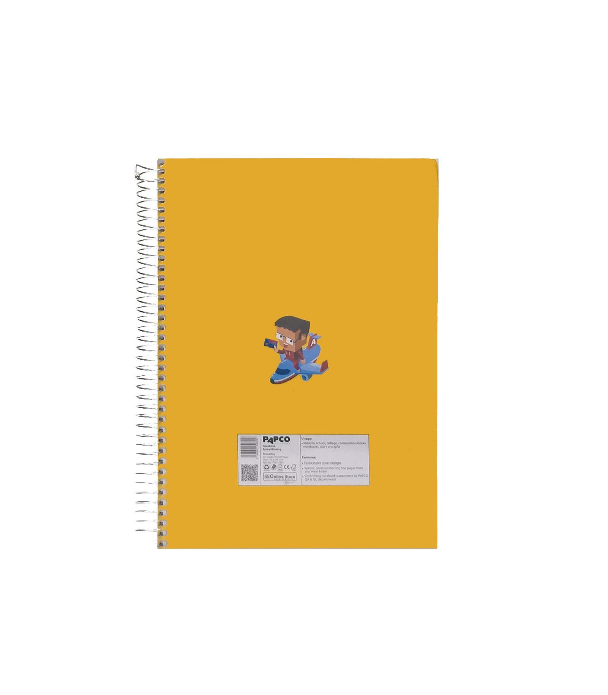 دفتر روکش پلاستیکی سیمی تک خط 60 برگ