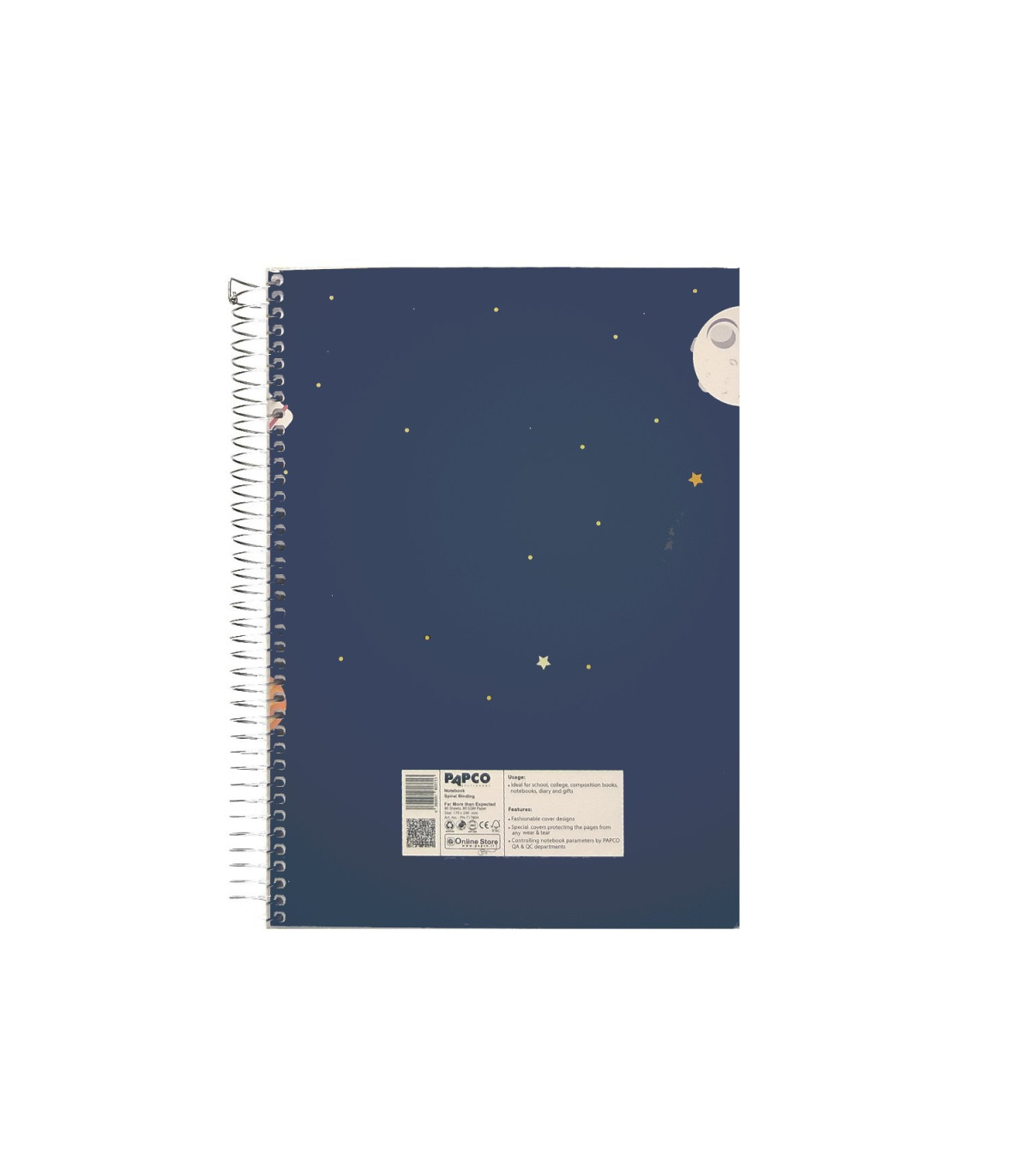 دفتر روکش پلاستیکی سیمی تک خط 80 برگ