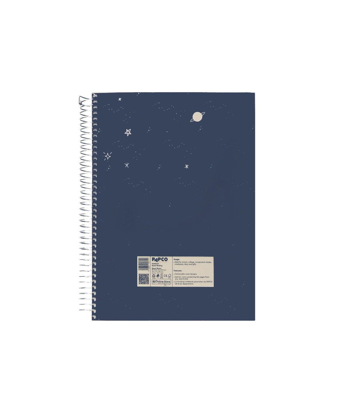 دفتر روکش پلاستیکی سیمی تک خط 80 برگ