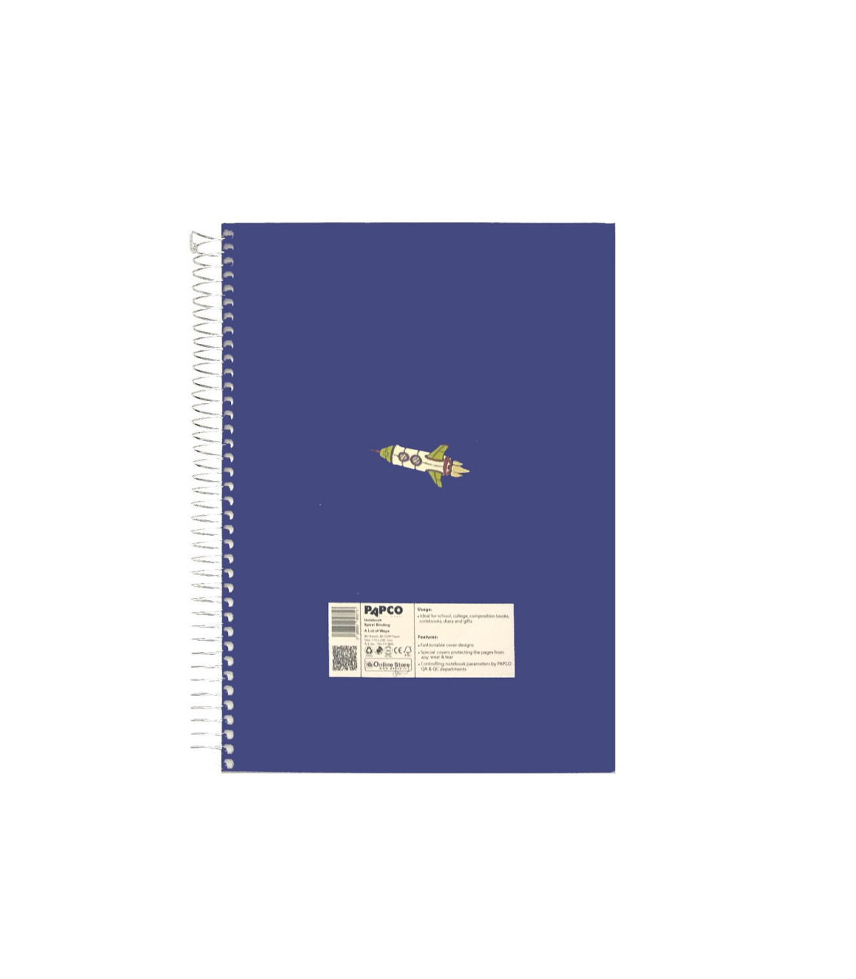 دفتر روکش پلاستیکی سیمی تک خط 80 برگ