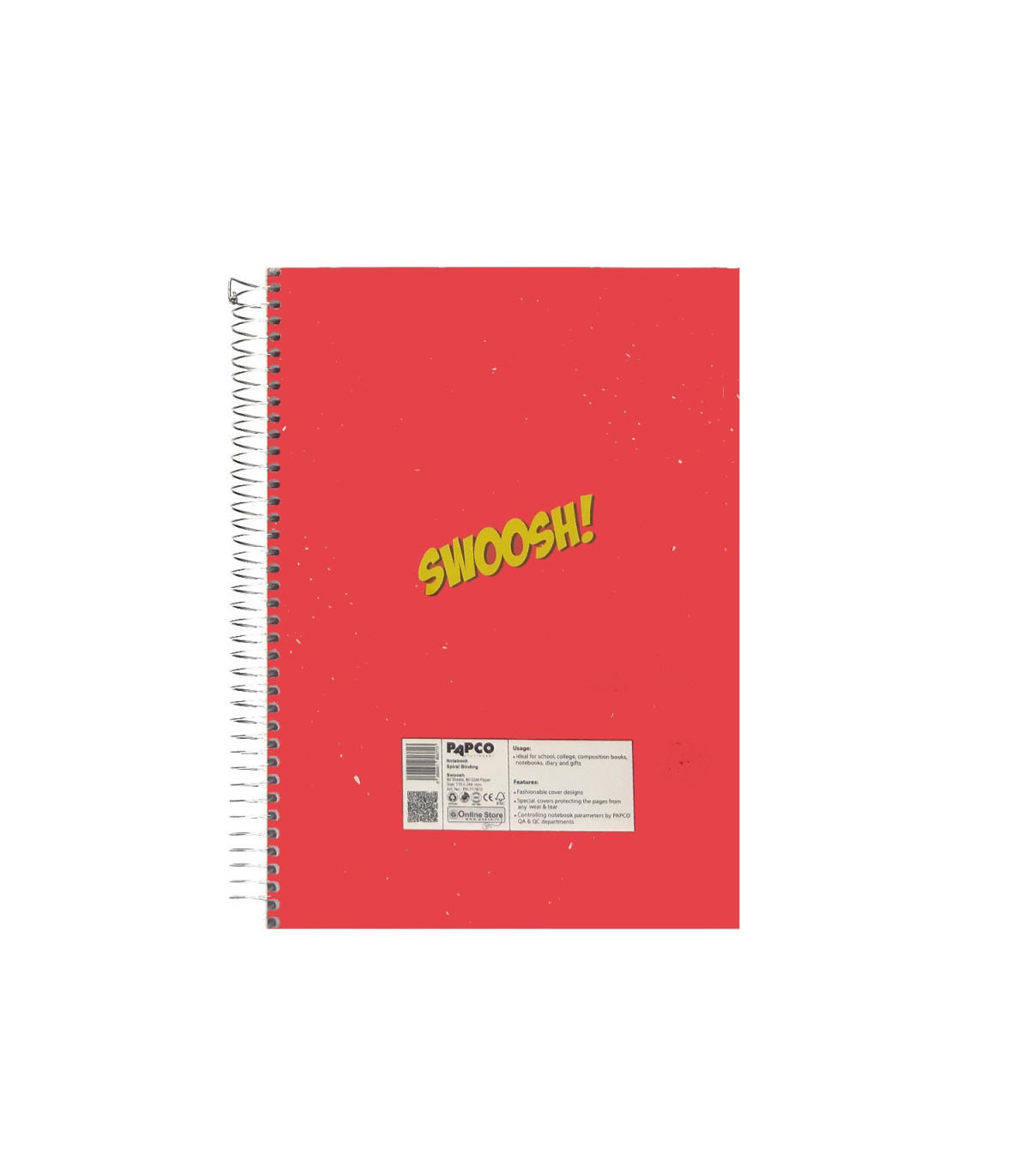 دفتر روکش پلاستیکی سیمی تک خط 80 برگ