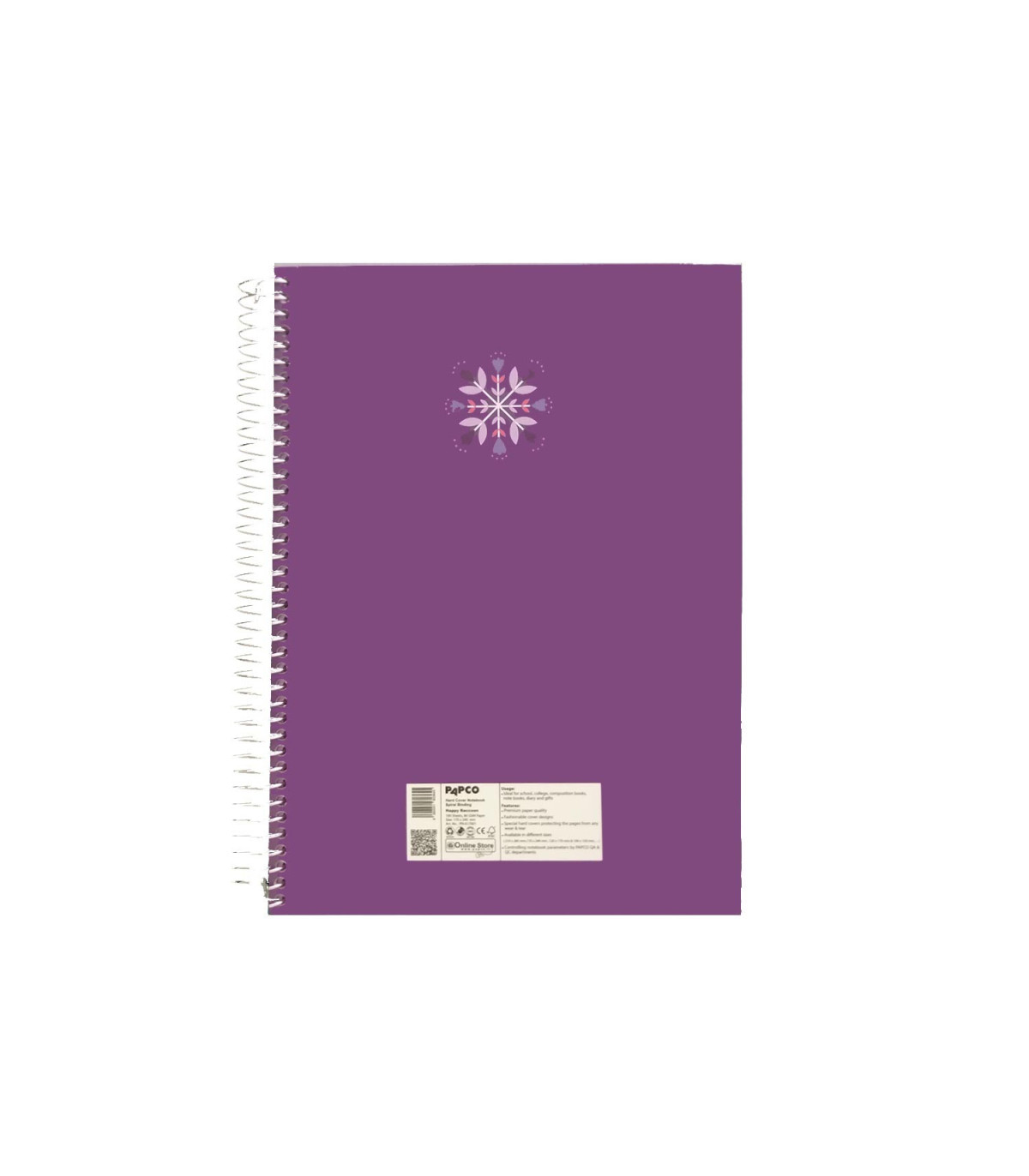 دفتر وزیری جلد سخت سیمی تک خط 100 برگ با کاغذ 80 گرمی