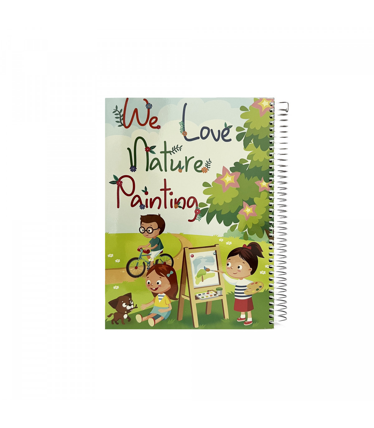 دفتر نقاشی جلد روکش پلاستیکی فنر گرد 80 برگ