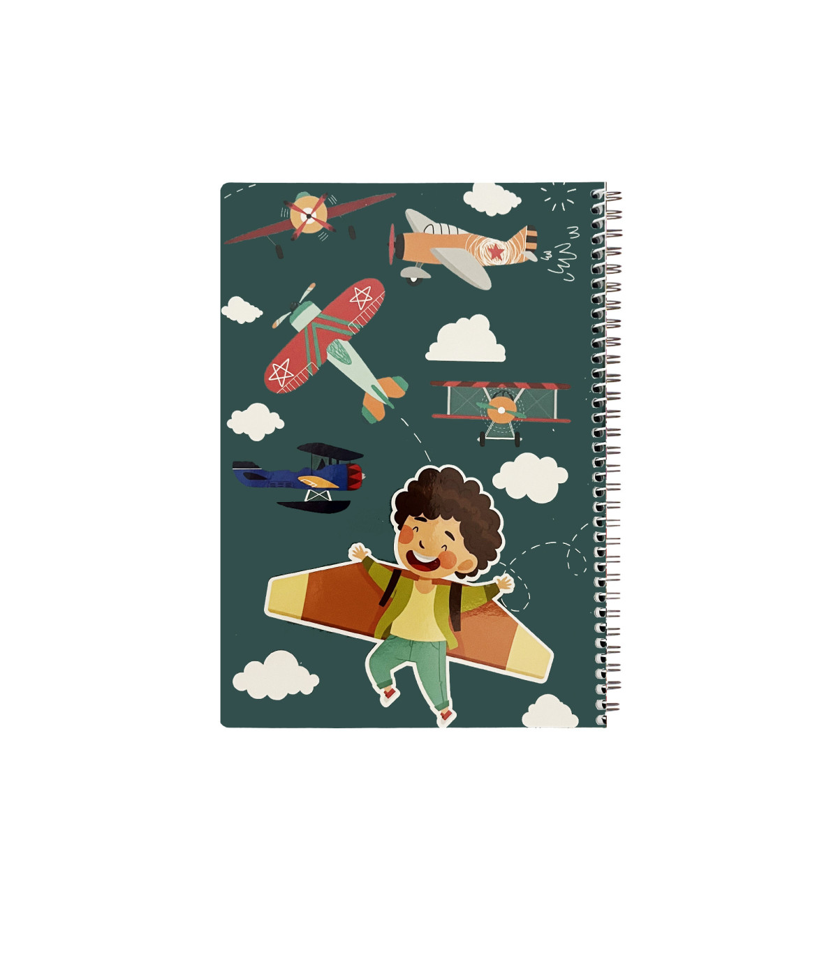 دفتر روکش پلاستیکی سیمی تک خط 60 برگ