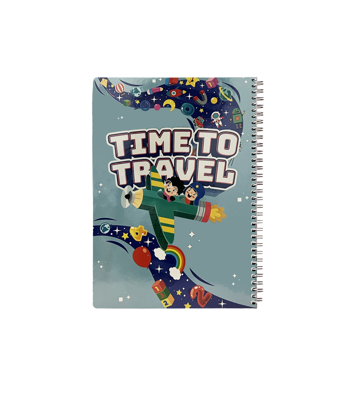 دفتر روکش پلاستیکی سیمی تک خط 80 برگ