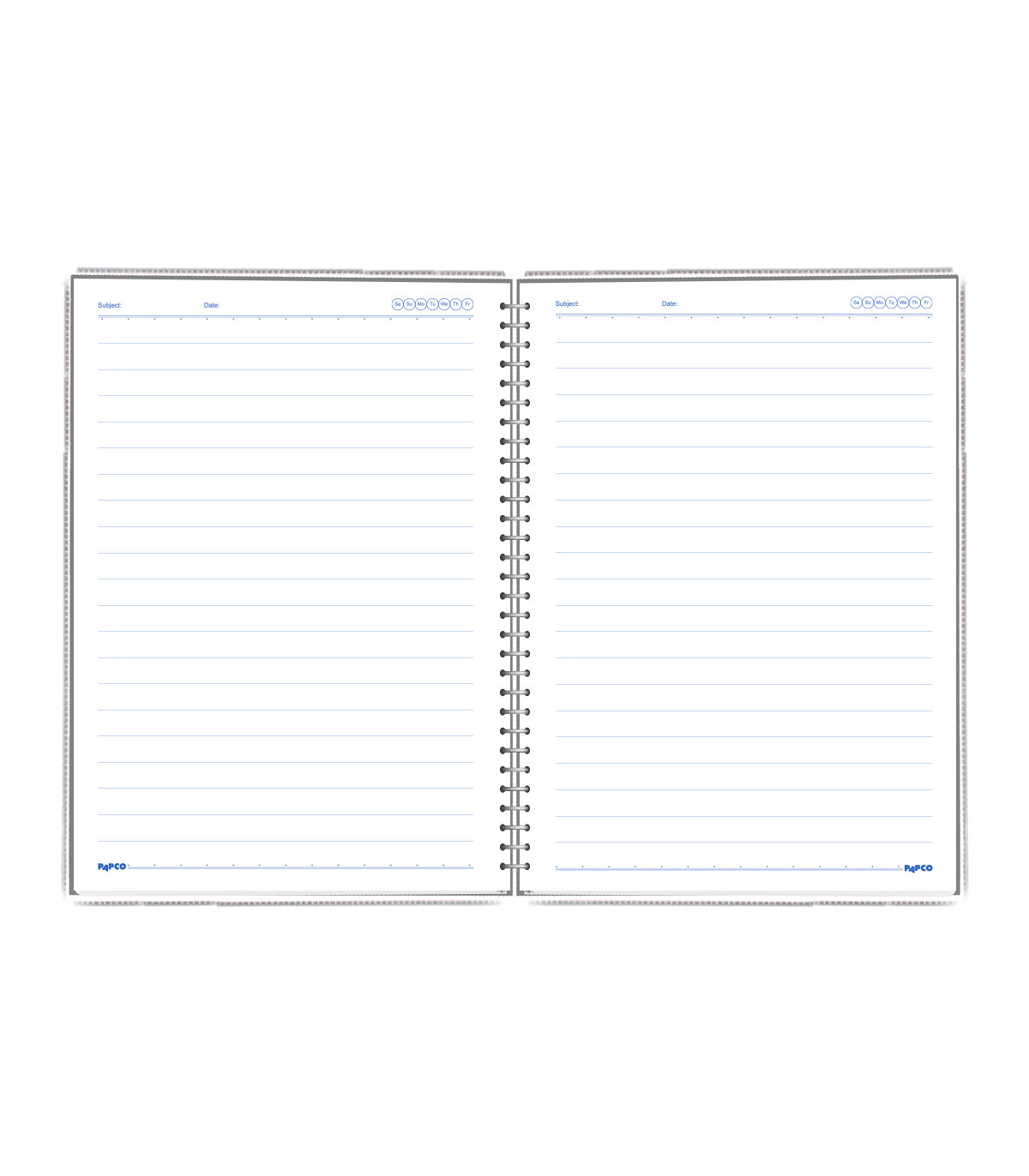 دفتر روکش پلاستیکی سیمی تک خط 40 برگ وزیری سایز 170*240