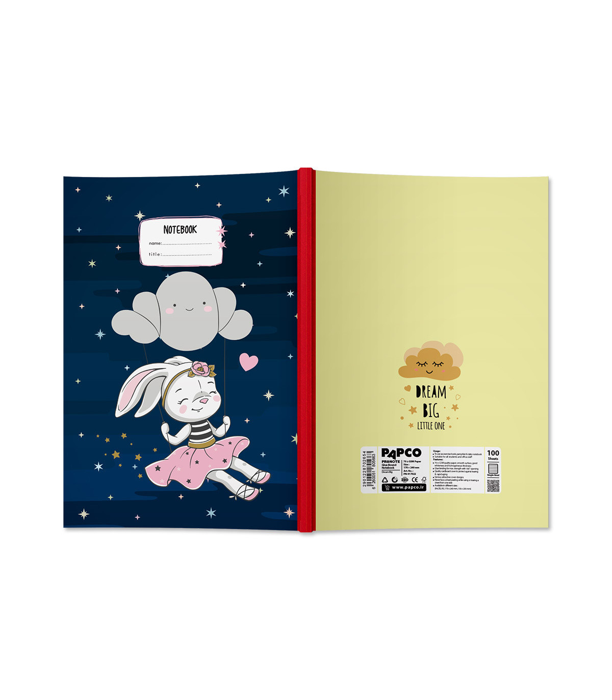 دفتر پرونوت یک خط 100 برگ