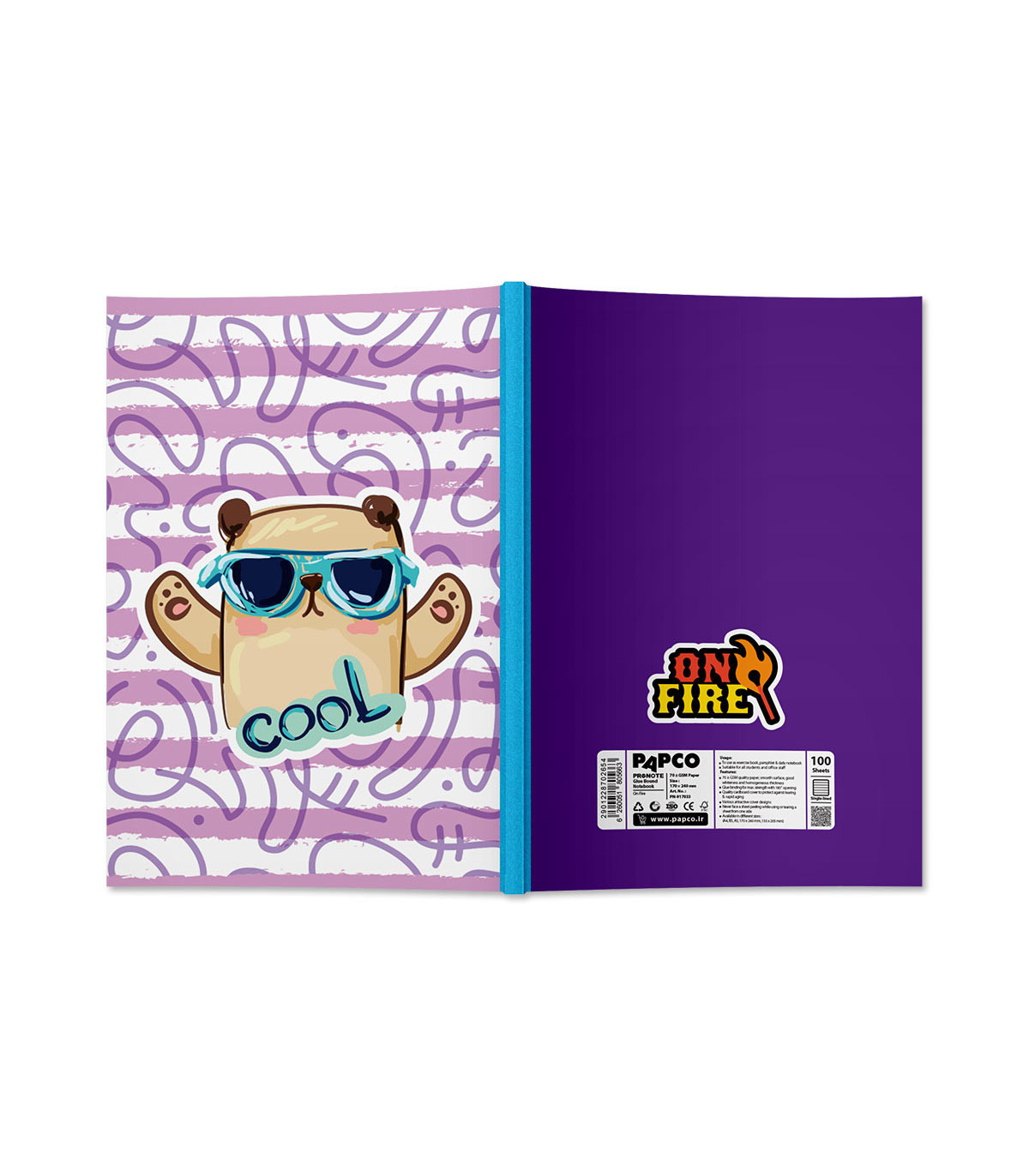 دفتر پرونوت یک خط 100 برگ