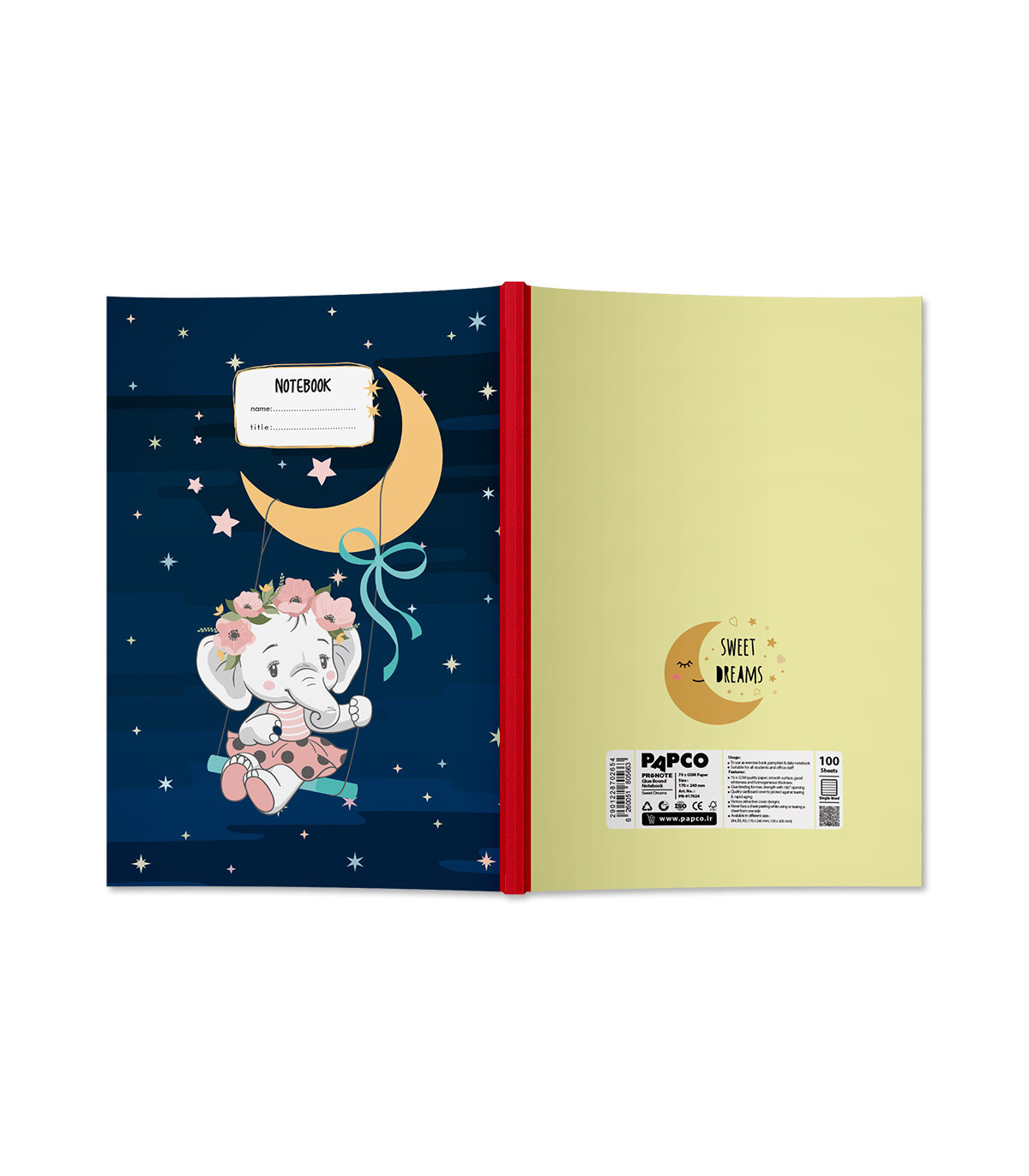 دفتر پرونوت یک خط 100 برگ