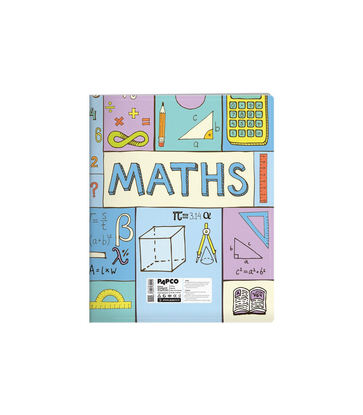 کلاسور چهار حلقه طرح دار