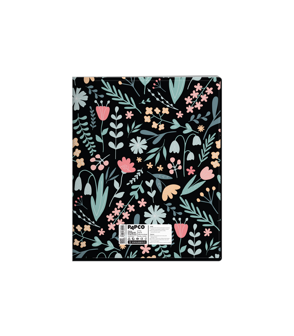 کلاسور چهار حلقه طرح دار