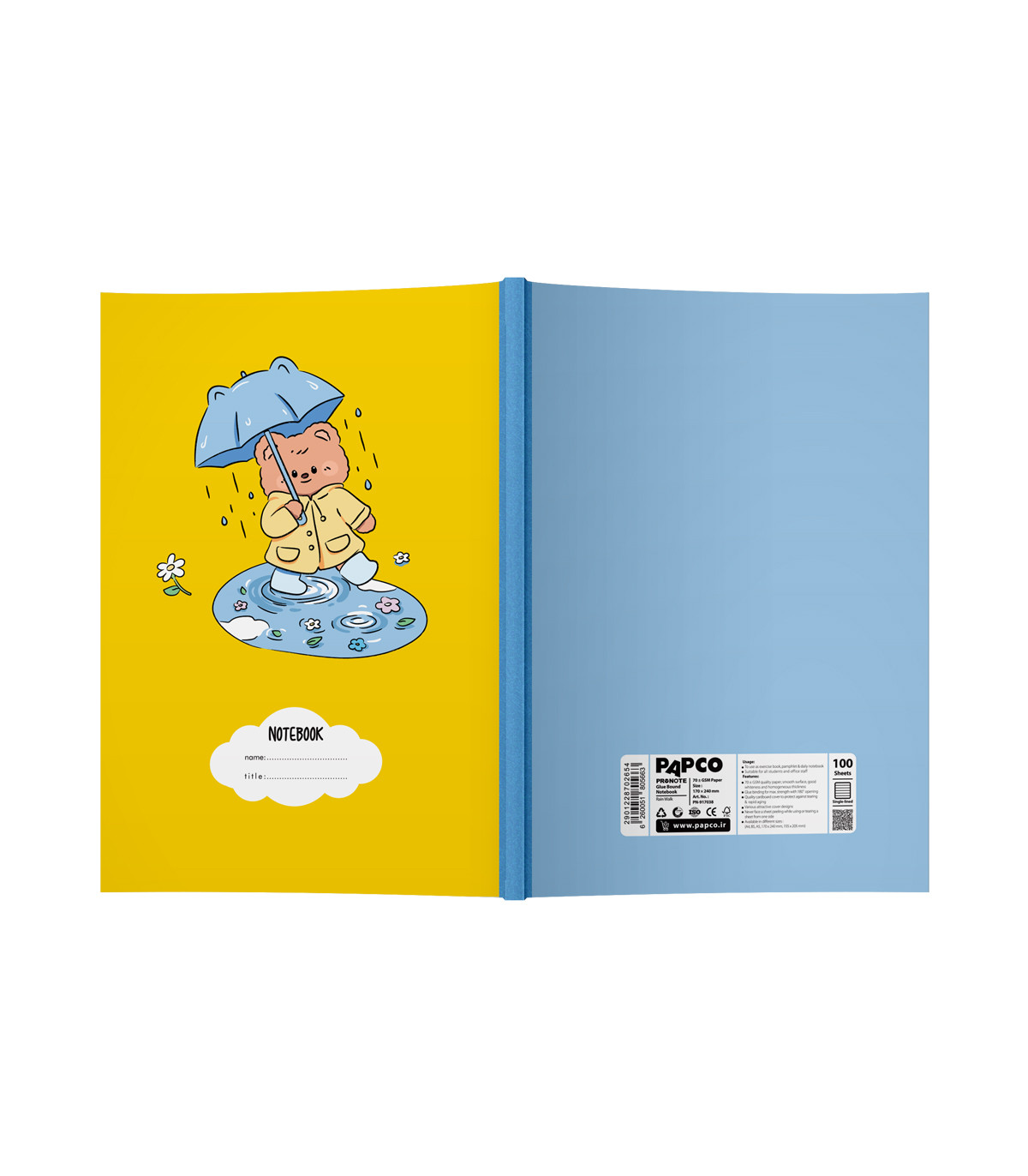 دفتر پرونوت یک خط 100 برگ