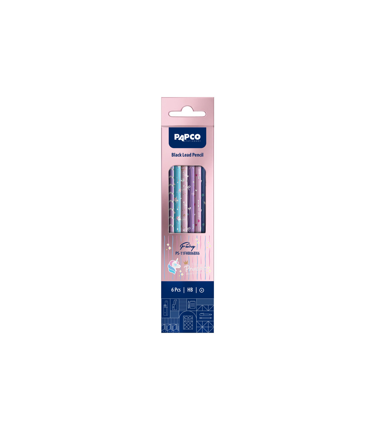 مداد مشکی گرد HB طرح دار مدل 11FHB06