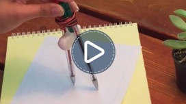 [ویدئو] آموزش ساخت پرگار با 2 خودکار، پاک کن و کش